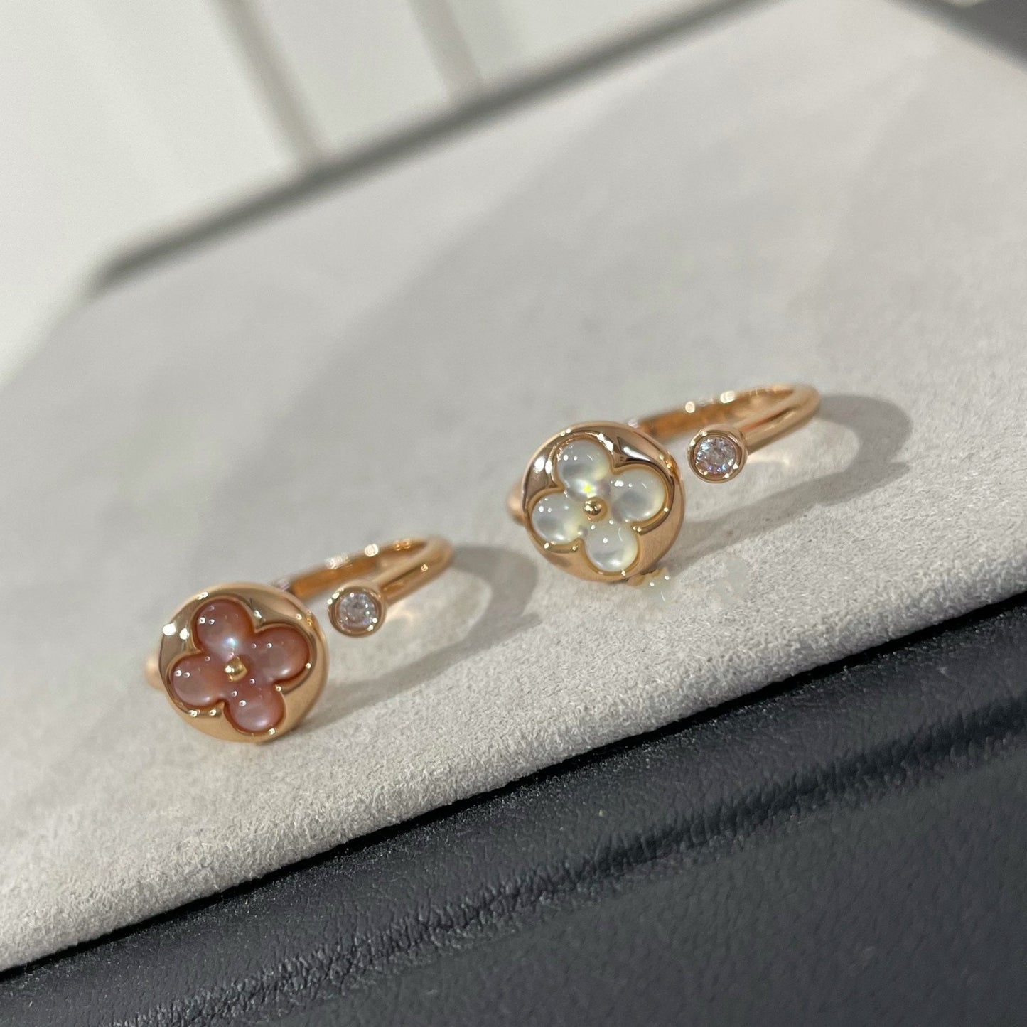 [Panda Jewelry]SUN 1 DIAMOND PINK MOP RING