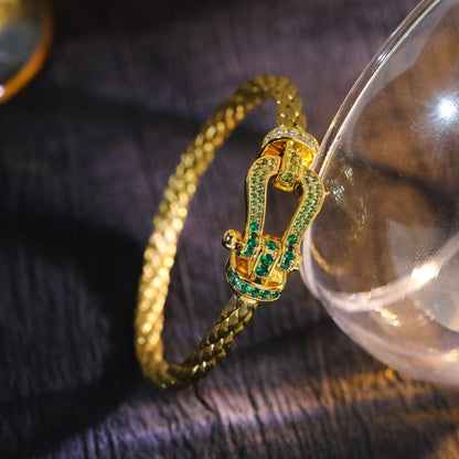 [Panda Jewelry]FORCE 10 GOLD GREEN DIAMOND PAVED