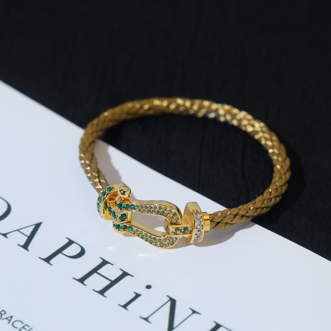 [Panda Jewelry]FORCE 10 GOLD GREEN DIAMOND PAVED