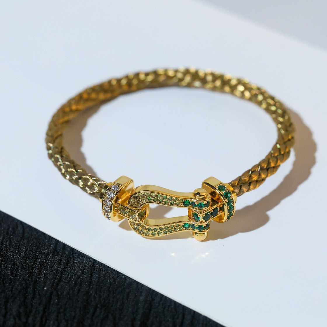 [Panda Jewelry]FORCE 10 GOLD GREEN DIAMOND PAVED