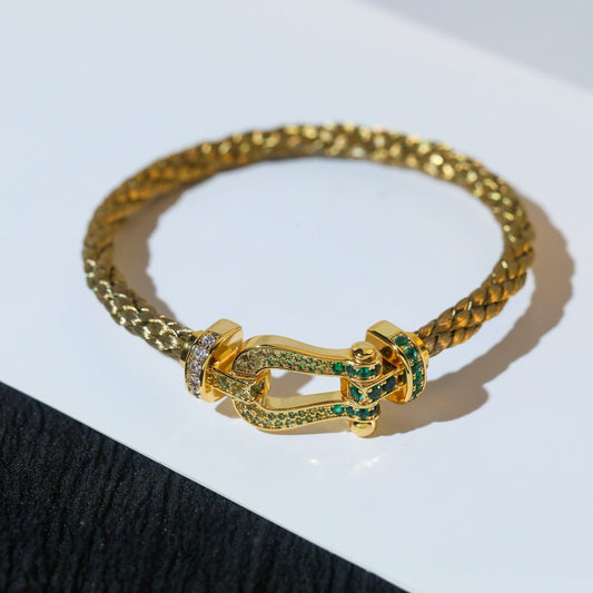 [Panda Jewelry]FORCE 10 GOLD GREEN DIAMOND PAVED