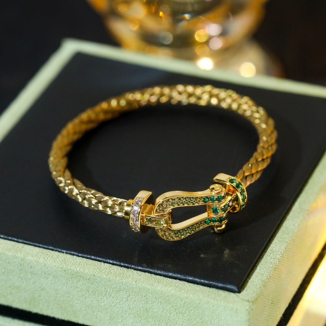[Panda Jewelry]FORCE 10 GOLD GREEN DIAMOND PAVED
