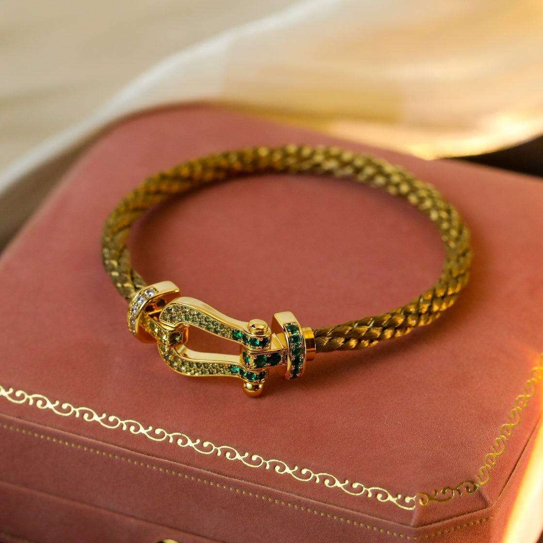 [Panda Jewelry]FORCE 10 GOLD GREEN DIAMOND PAVED
