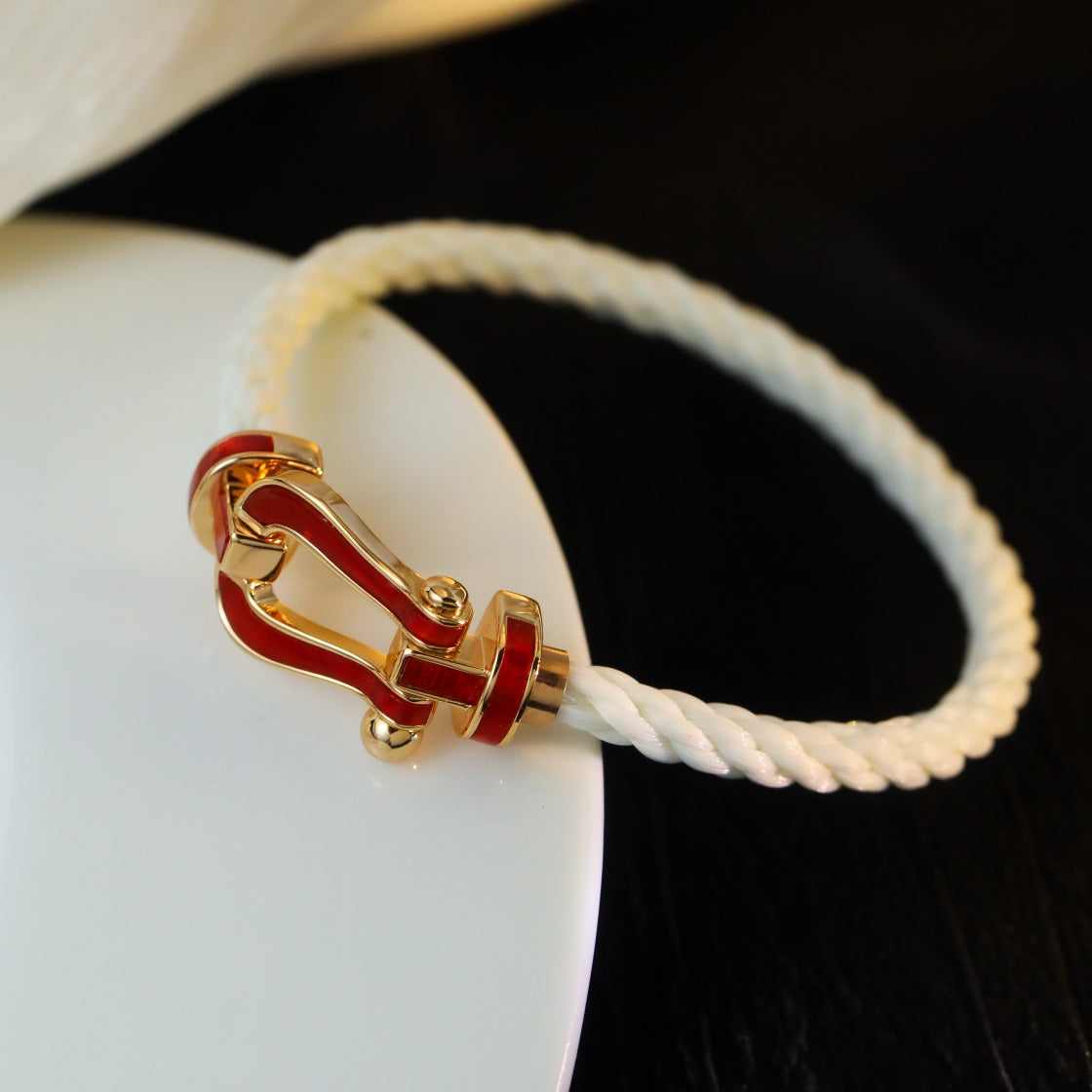 [Panda Jewelry]FORCE 10 WHITE TEXTILE DIAMOND PAVED