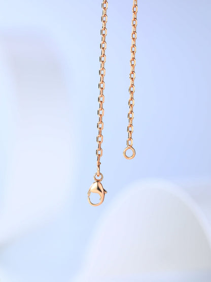[Panda Jewelry]H CAGE PINK GOLD NECKLACE