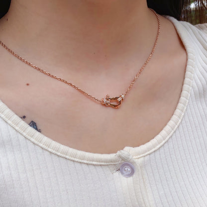 [Panda Jewelry]FORCE 10 PINK GOLD DIAMOND NECKLACE