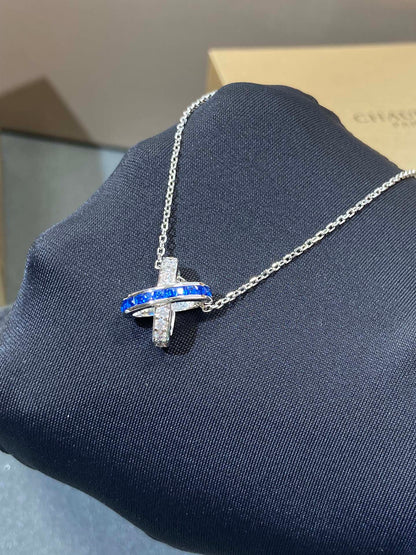 [Panda Jewelry]LIENS DIAMOND SILVER NECKLACE