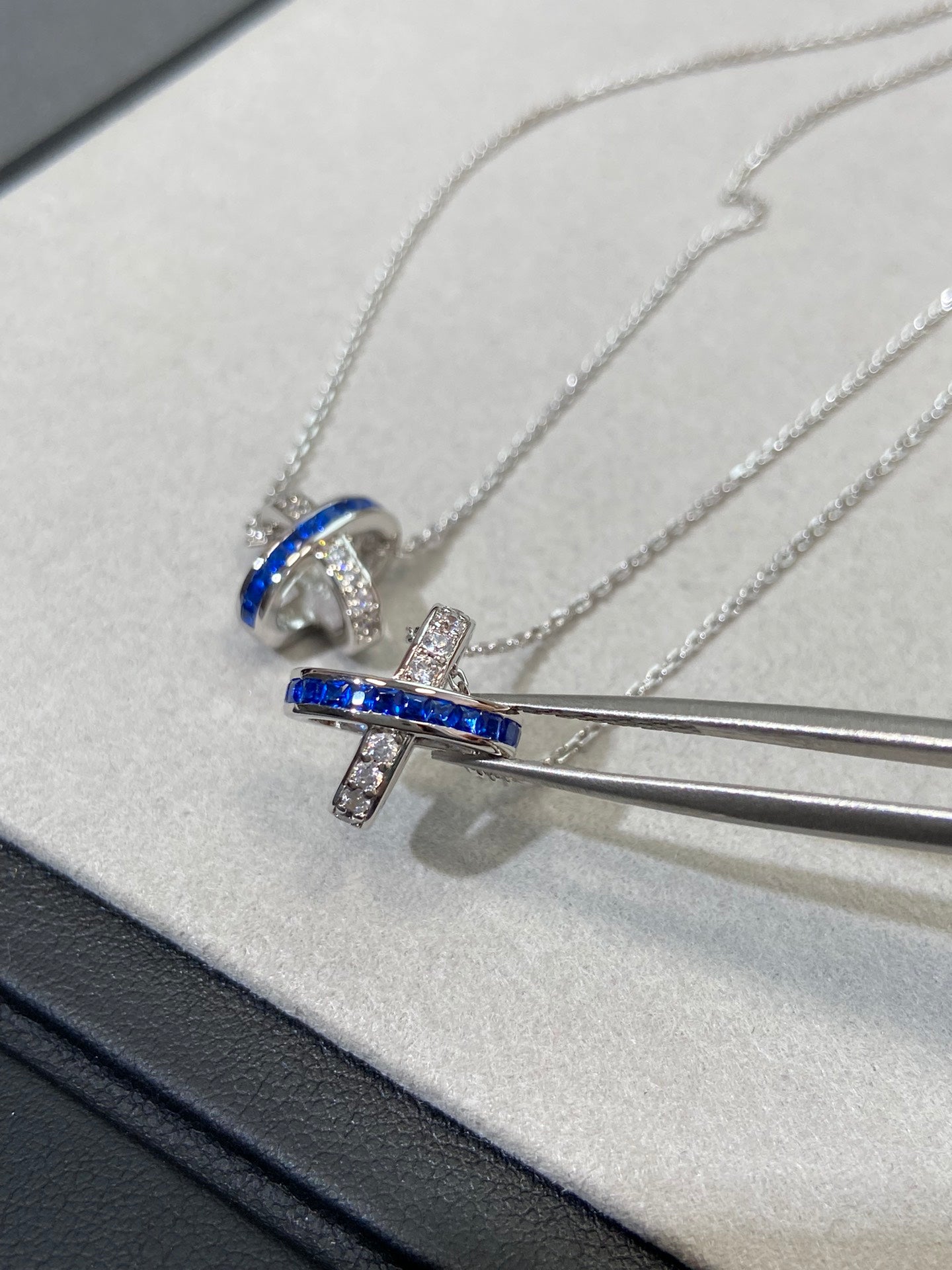 [Panda Jewelry]LIENS DIAMOND SILVER NECKLACE