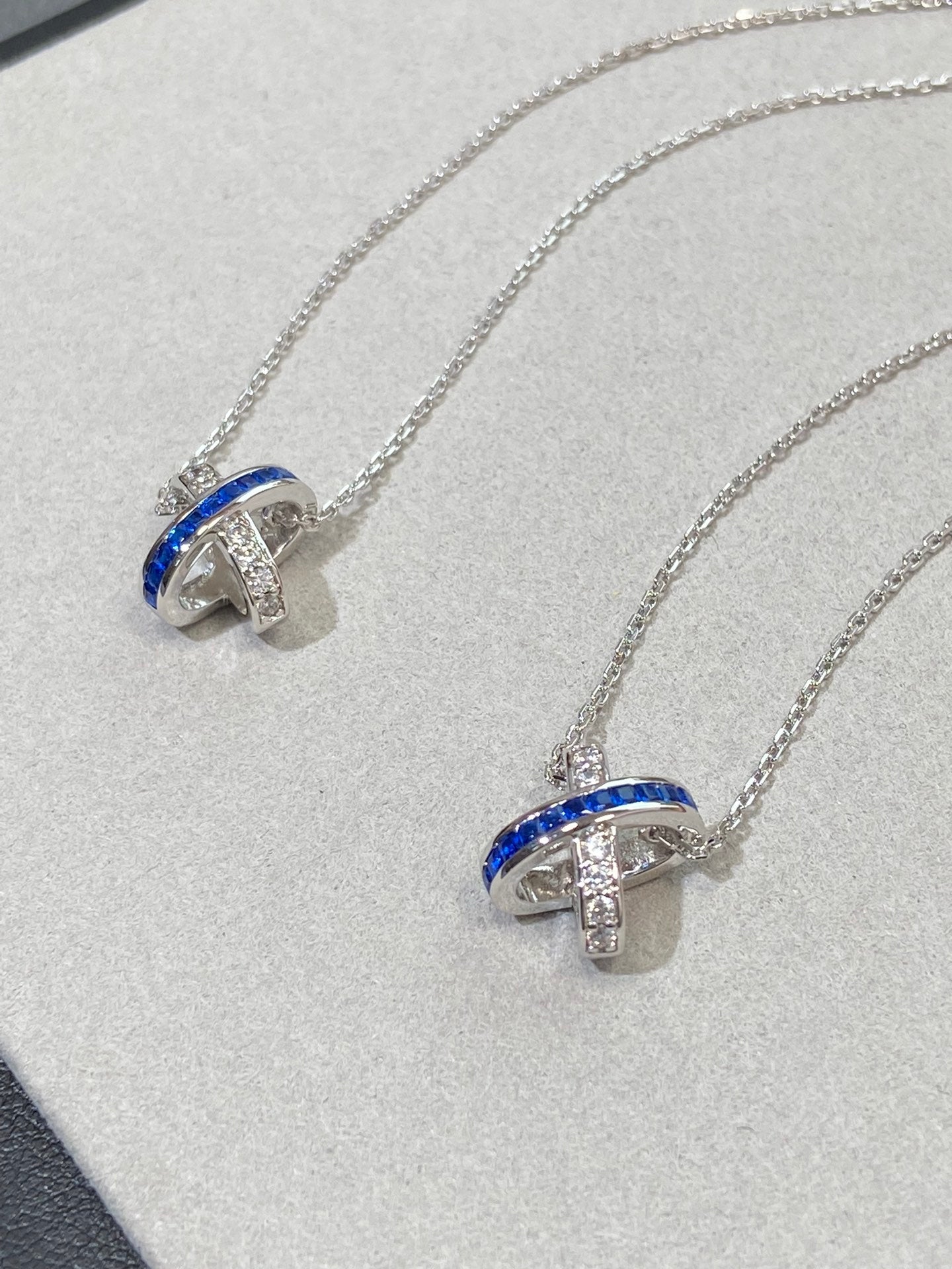 [Panda Jewelry]LIENS DIAMOND SILVER NECKLACE