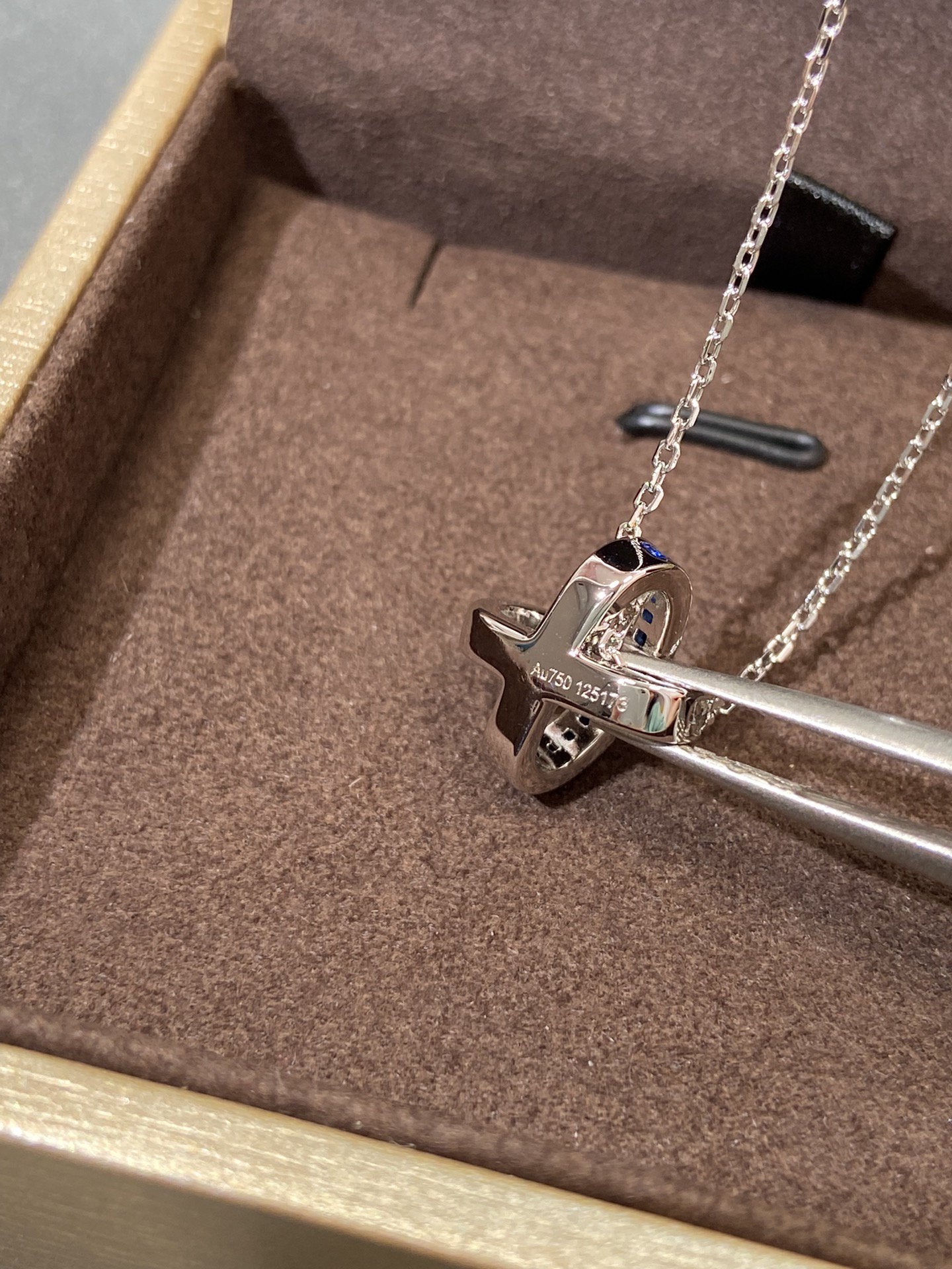 [Panda Jewelry]LIENS DIAMOND SILVER NECKLACE