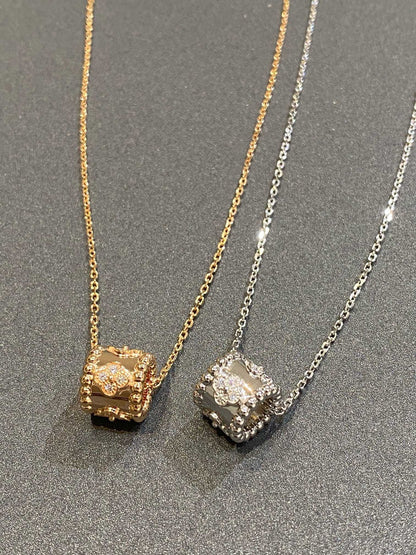 [Panda Jewelry]PERLEE PEDANT SIVLER DIAMOND NECKLACE