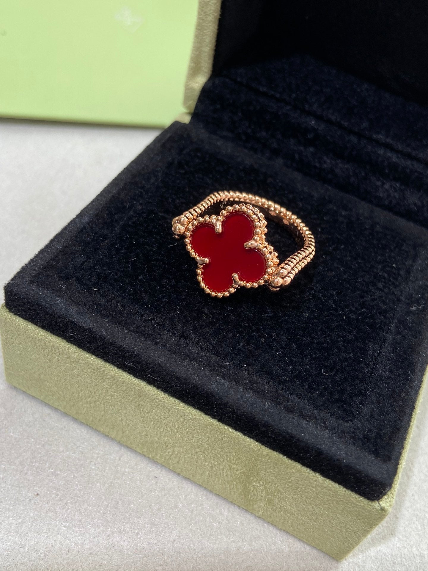 [Panda Jewelry]CLOVER RIVERSIBLE ROSE GOLD RING