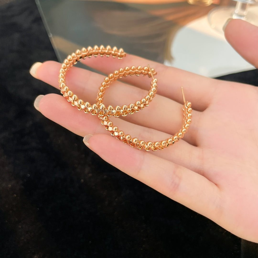 [Panda Jewelry]CLASH HOOP EARRINGS