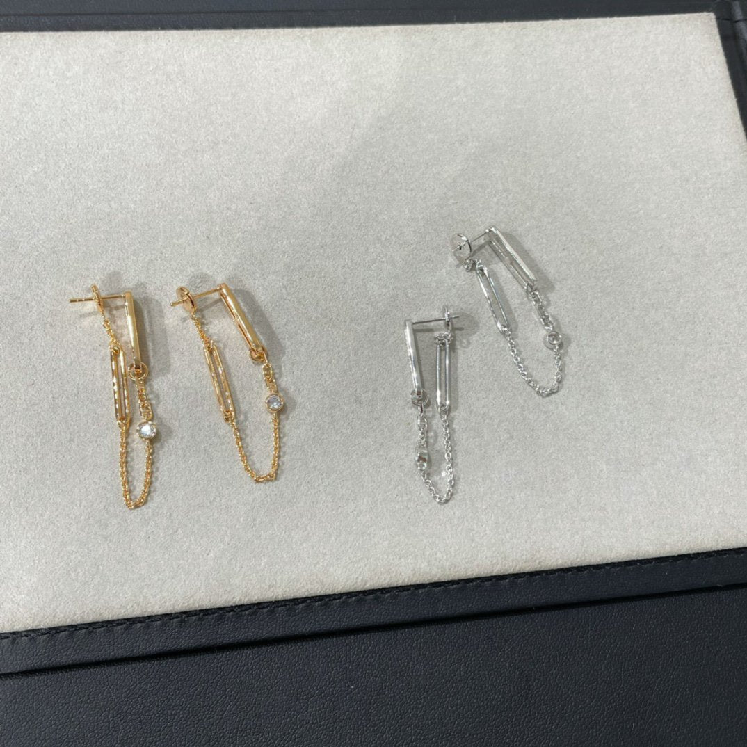 [Panda Jewelry]CHAINE CHAOS DIAMOND DROP EARRINGS