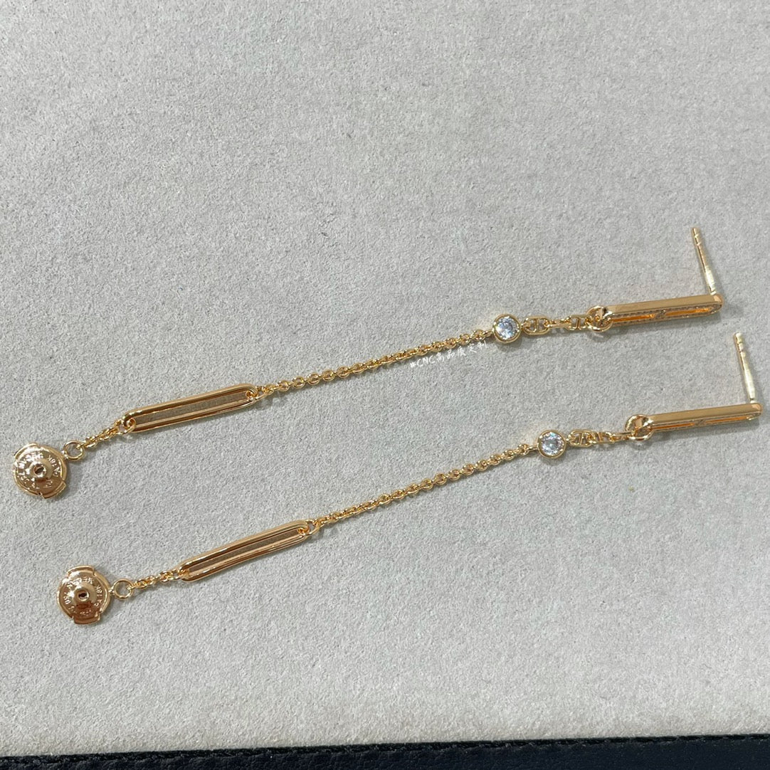 [Panda Jewelry]CHAINE CHAOS DIAMOND DROP EARRINGS