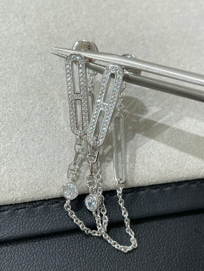 [Panda Jewelry]CHAINE CHAOS DIAMOND DROP EARRINGS