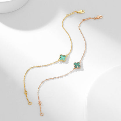 [Panda Jewelry]CLOVER BRACELET MALACHITE 1 MOTIF