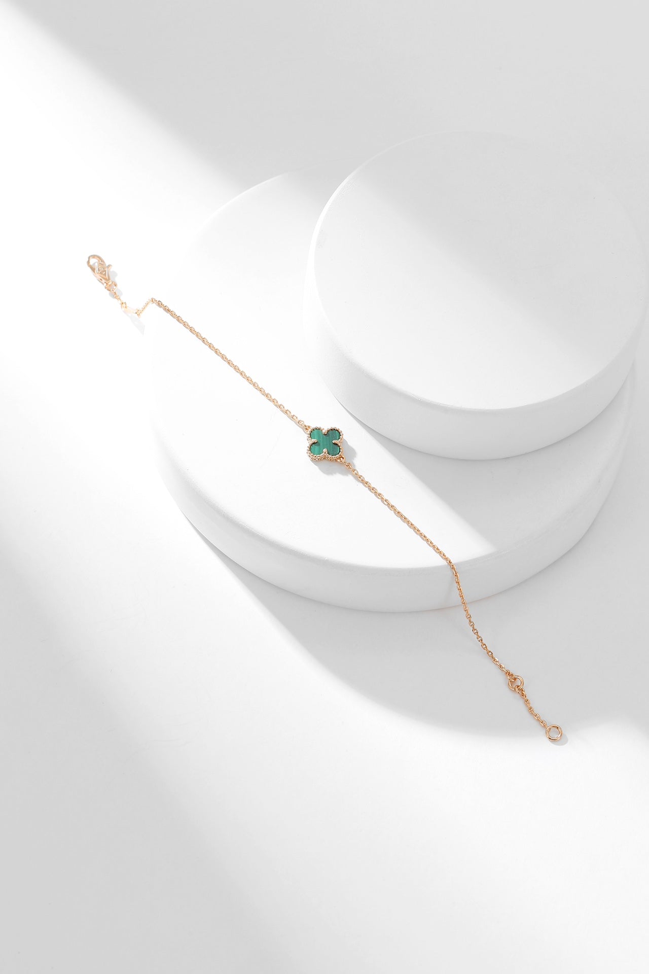 [Panda Jewelry]CLOVER BRACELET MALACHITE 1 MOTIF