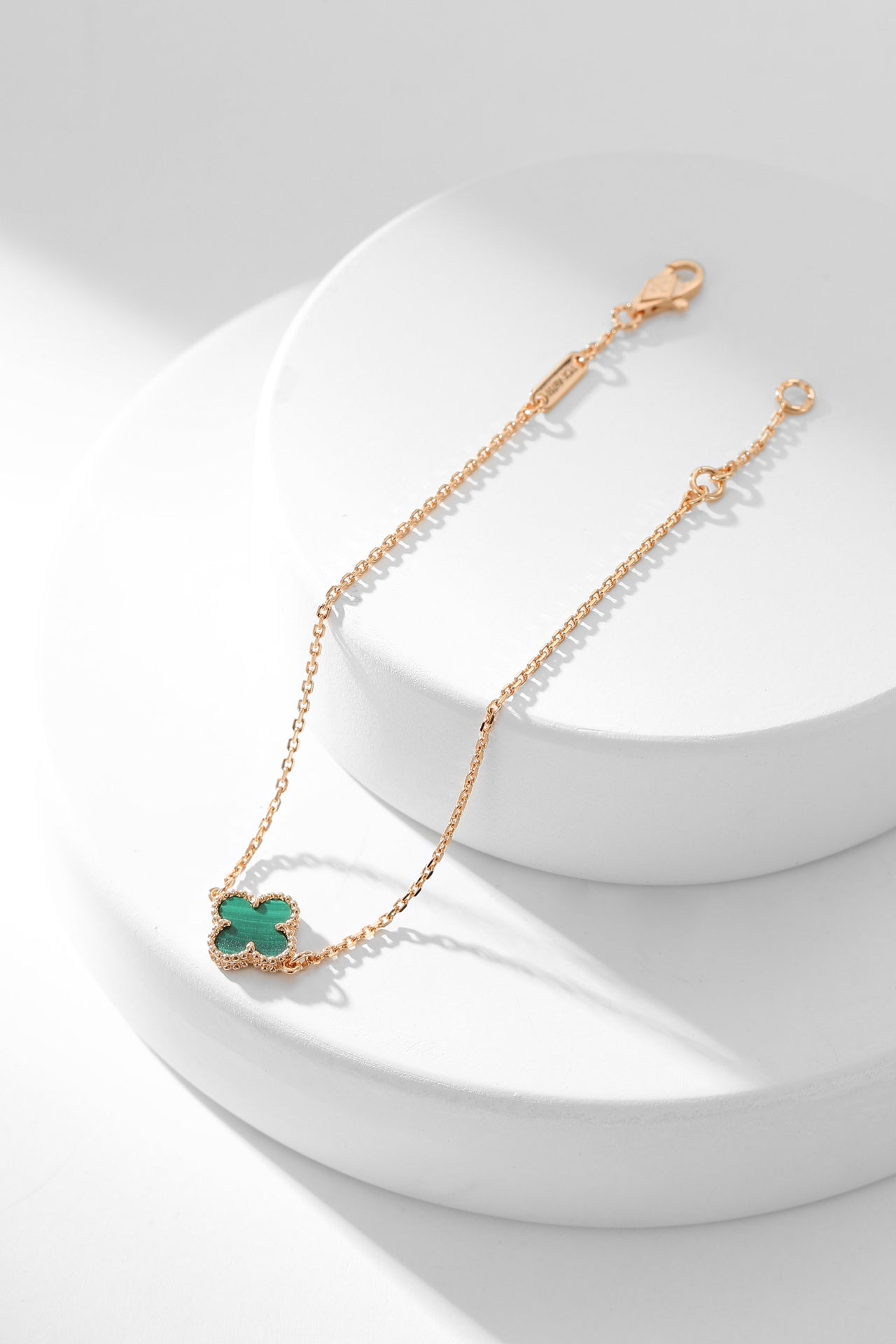 [Panda Jewelry]CLOVER BRACELET MALACHITE 1 MOTIF