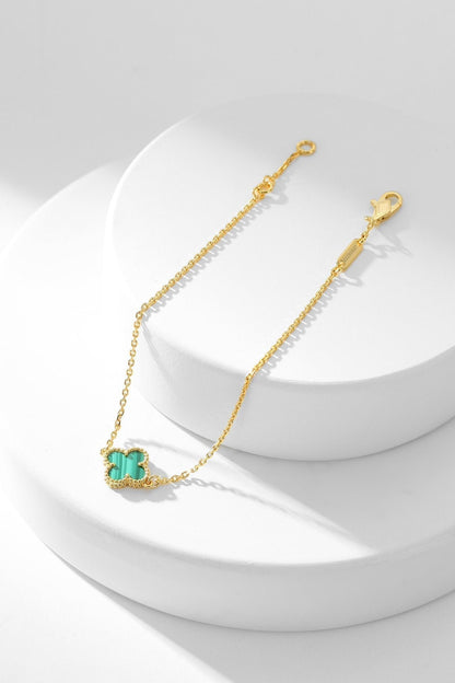 [Panda Jewelry]CLOVER BRACELET MALACHITE 1 MOTIF