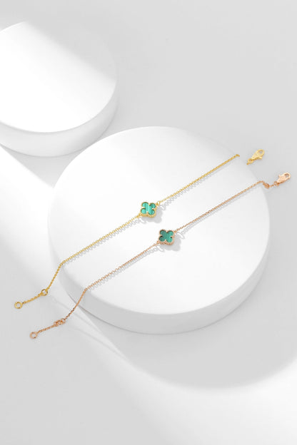 [Panda Jewelry]CLOVER BRACELET MALACHITE 1 MOTIF
