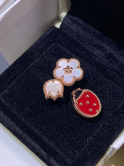 [Panda Jewelry]LUCKY 3 MOTIF ROSE GOLD RING