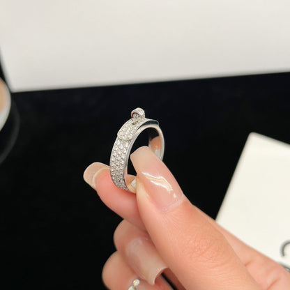 [Panda Jewelry]KELLY SILVER DIAMOND RING