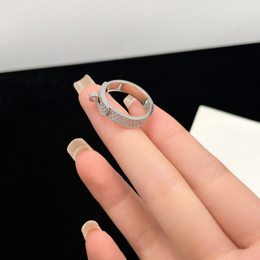 [Panda Jewelry]KELLY SILVER DIAMOND RING
