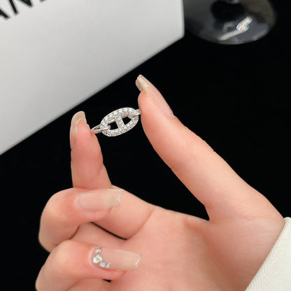 [Panda Jewelry]RONDE SMALL SILVER DIAMOND RING