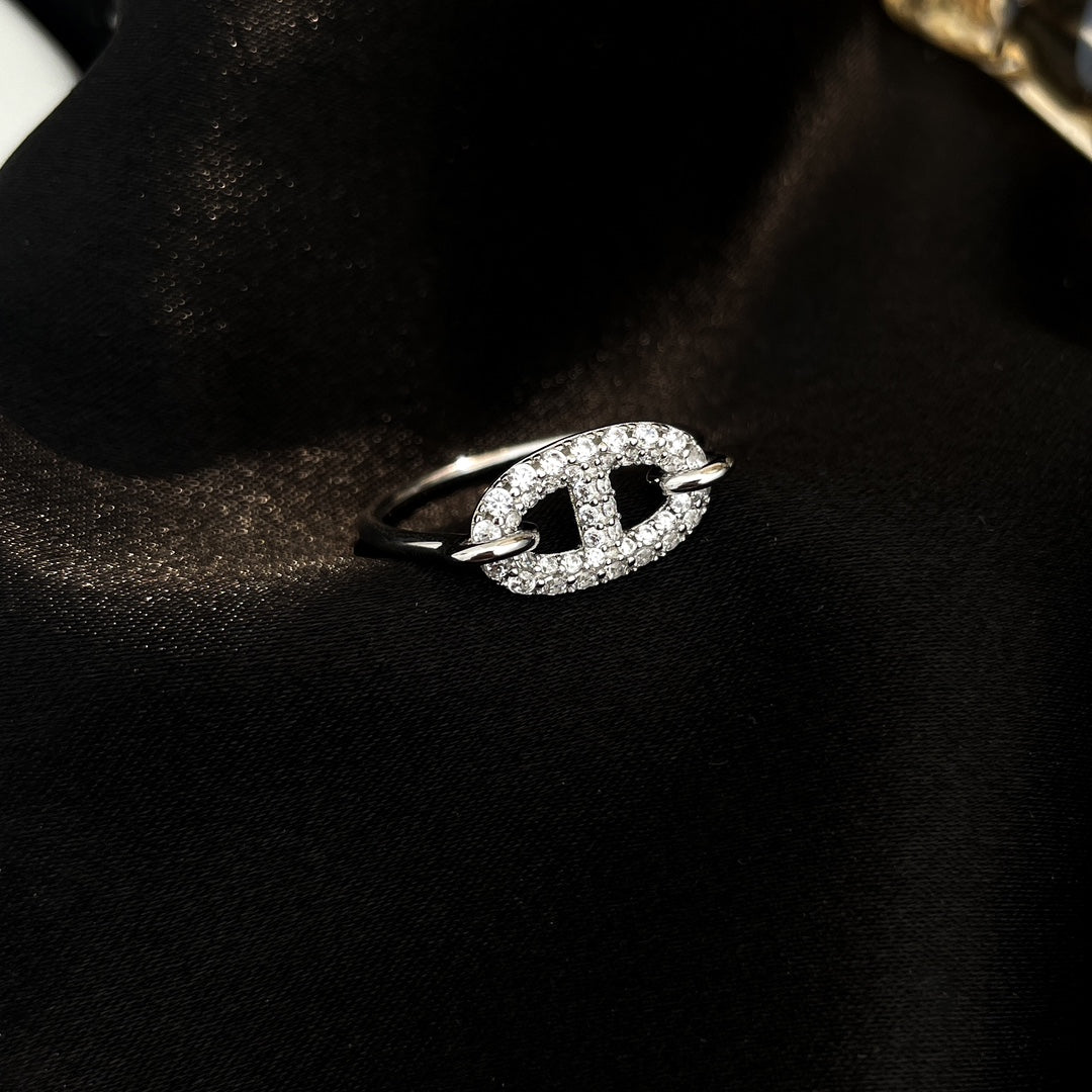 [Panda Jewelry]RONDE SMALL SILVER DIAMOND RING