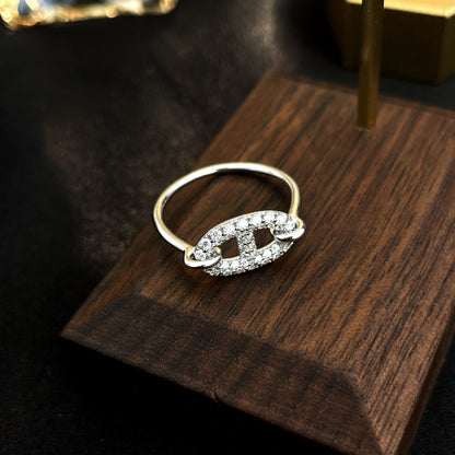 [Panda Jewelry]RONDE SMALL SILVER DIAMOND RING