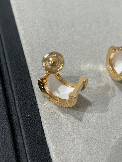 [Panda Jewelry]ZERO 1 PINK GOLD CERAMIC EARRINGS