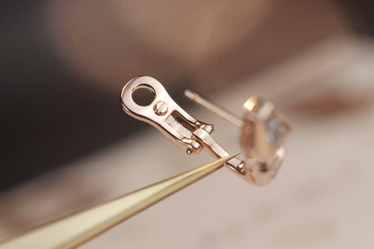 [Panda Jewelry]SERPENT PINK GOLD DIAMOND EARRINGS