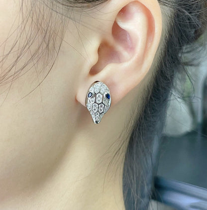 [Panda Jewelry]SERPENT DIAMOND STUD EARRINGS