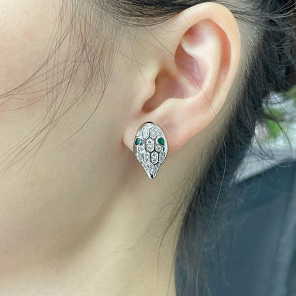 [Panda Jewelry]SERPENT DIAMOND STUD EARRINGS