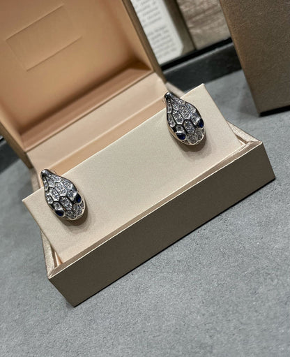 [Panda Jewelry]SERPENT DIAMOND STUD EARRINGS