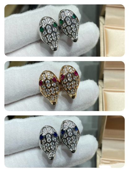 [Panda Jewelry]SERPENT DIAMOND STUD EARRINGS