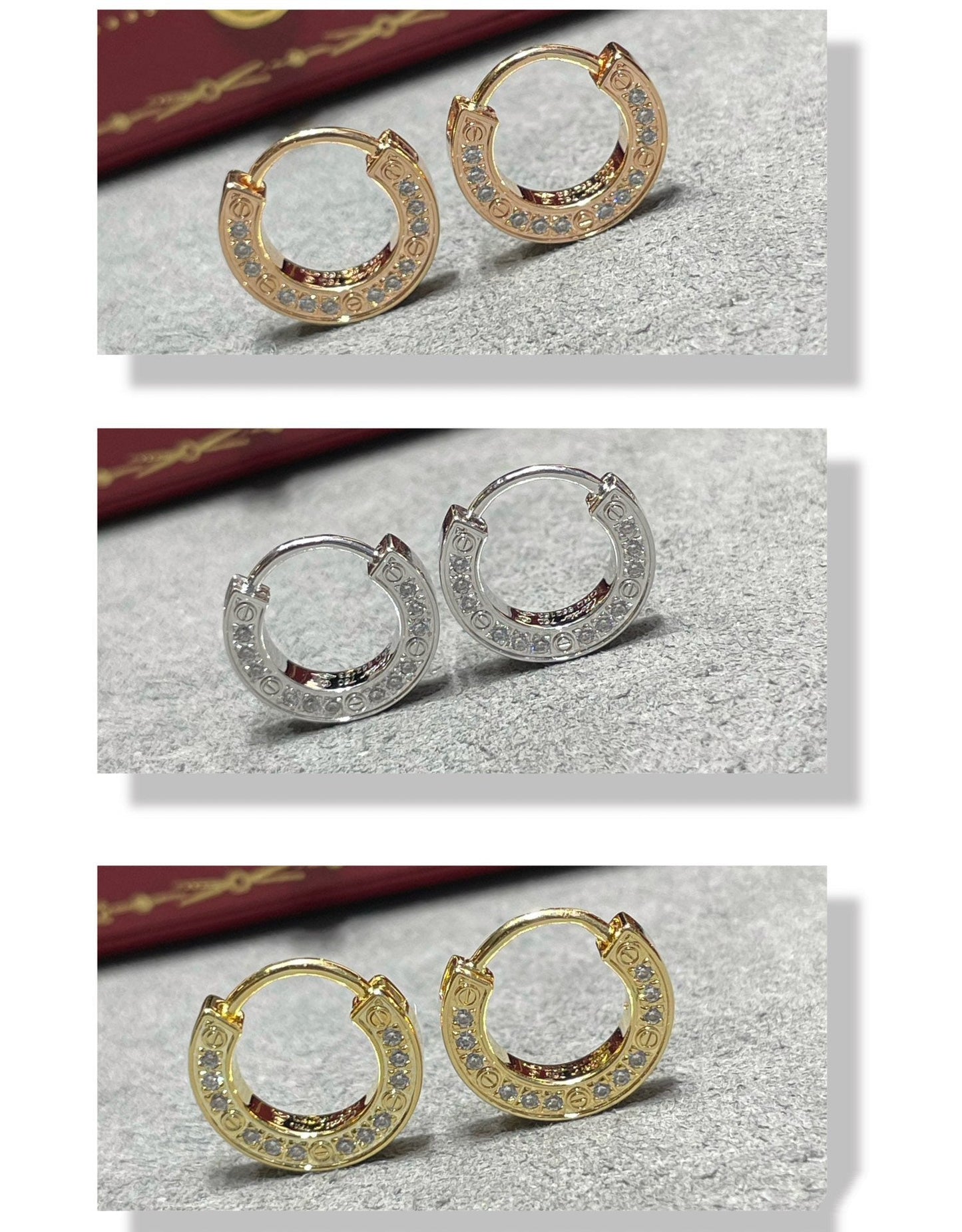 [Panda Jewelry]LOVE DIAMOND EARRINGS