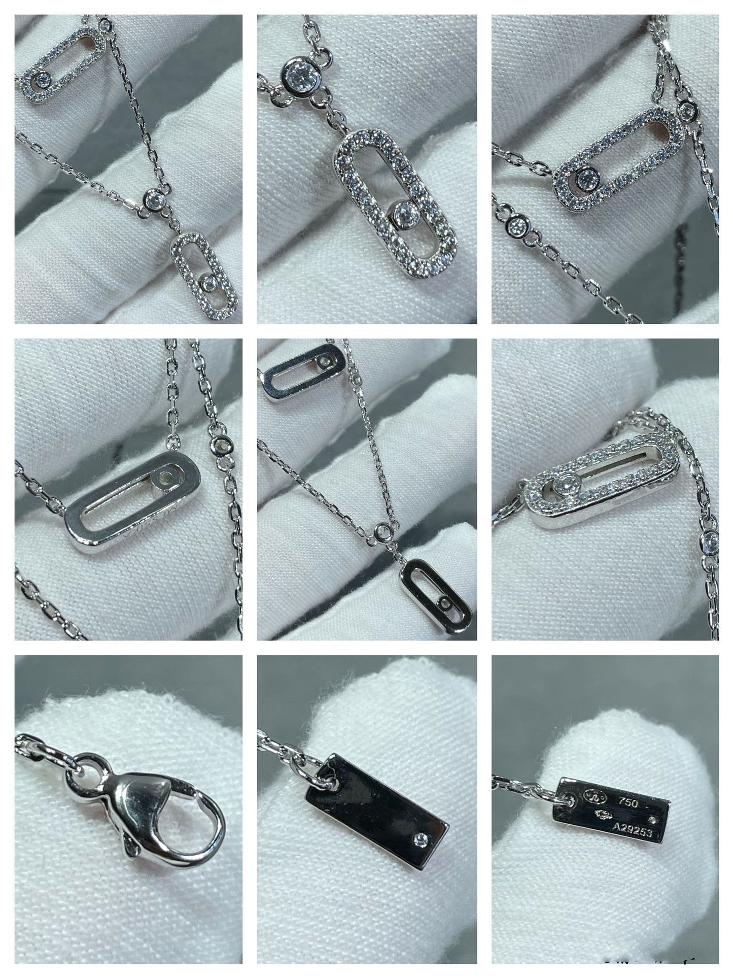 [Panda Jewelry]MOVE 2 ROW DIAMOND NECKLACE