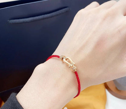 [Panda Jewelry]FORCE 10 HALF DIAMOND PINK GOLD RED CORDERI LARGE AND MEDIUM MODEL
