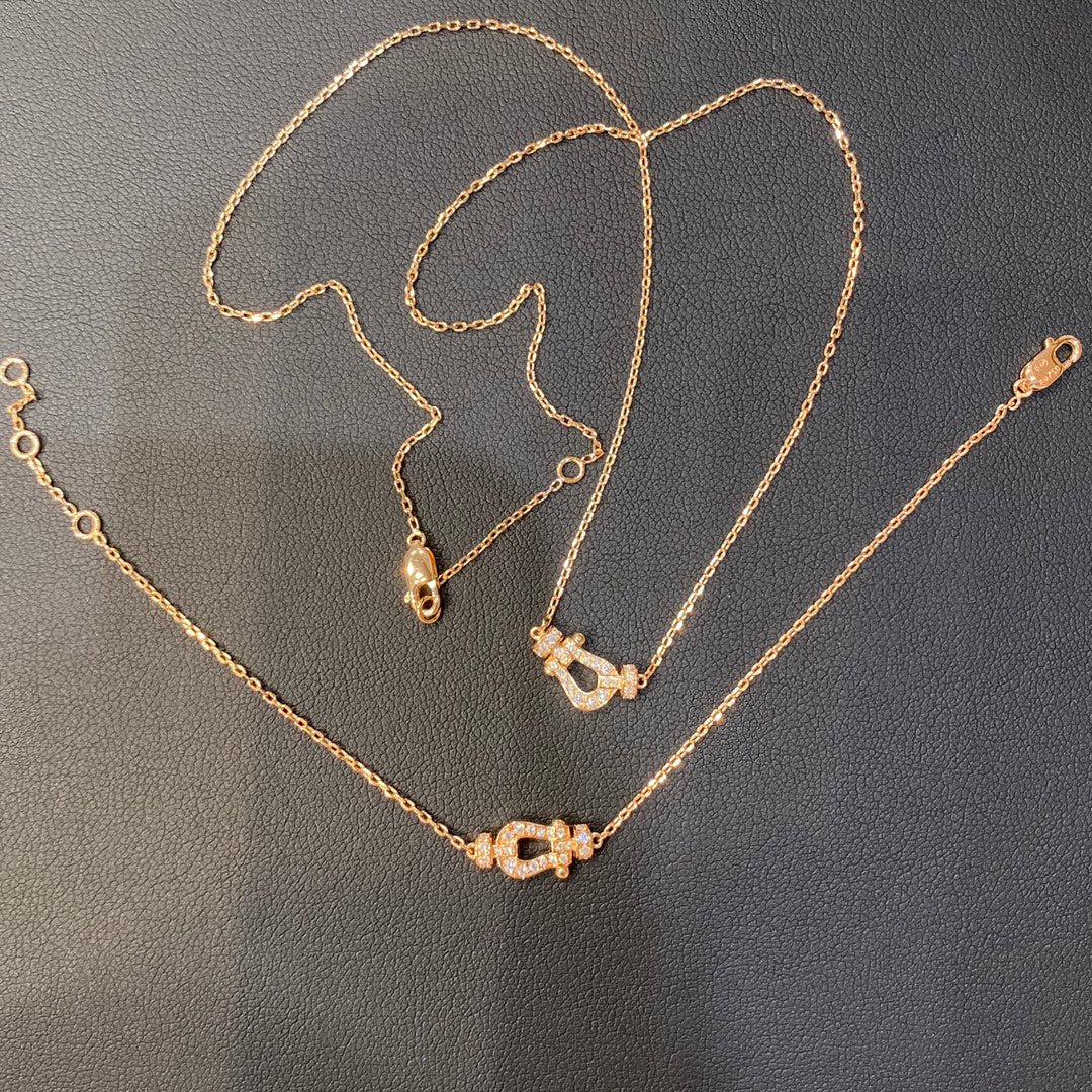 [Panda Jewelry]FORCE 10 DIAMOND PINK GOLD NECKLACE MINI MODEL