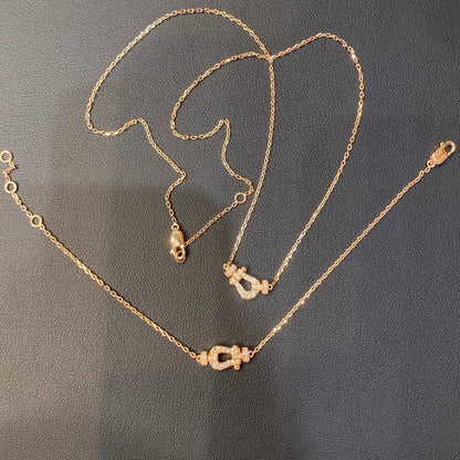 [Panda Jewelry]FORCE 10 DIAMOND PINK GOLD NECKLACE MINI MODEL