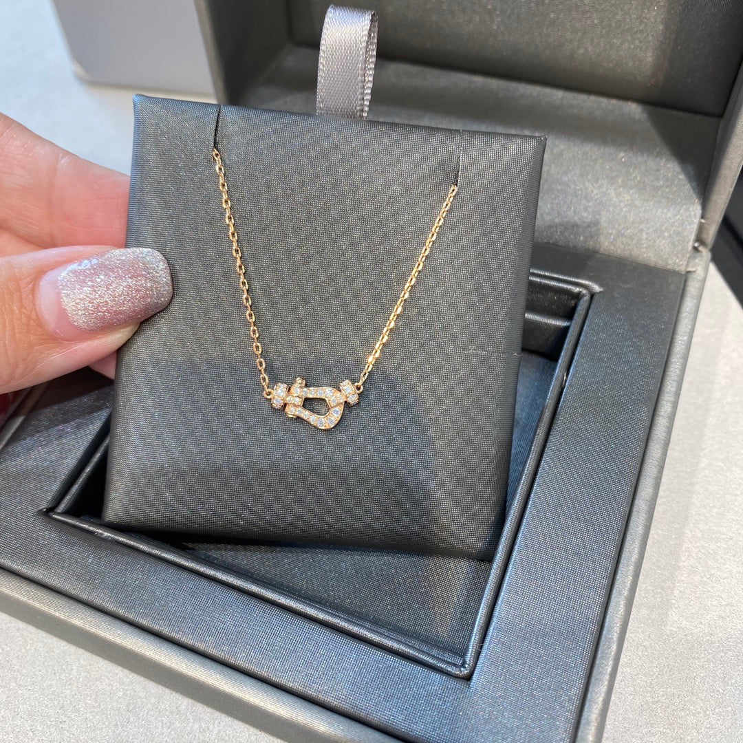[Panda Jewelry]FORCE 10 DIAMOND PINK GOLD NECKLACE MINI MODEL