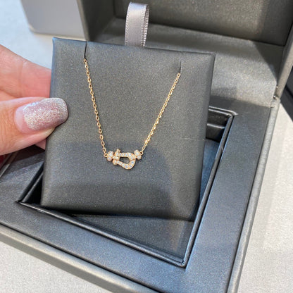 [Panda Jewelry]FORCE 10 DIAMOND PINK GOLD NECKLACE MINI MODEL