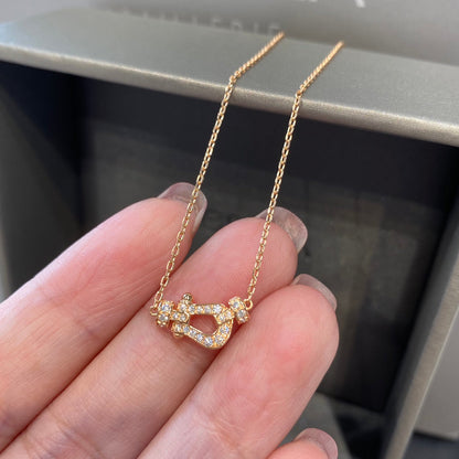 [Panda Jewelry]FORCE 10 DIAMOND PINK GOLD NECKLACE MINI MODEL