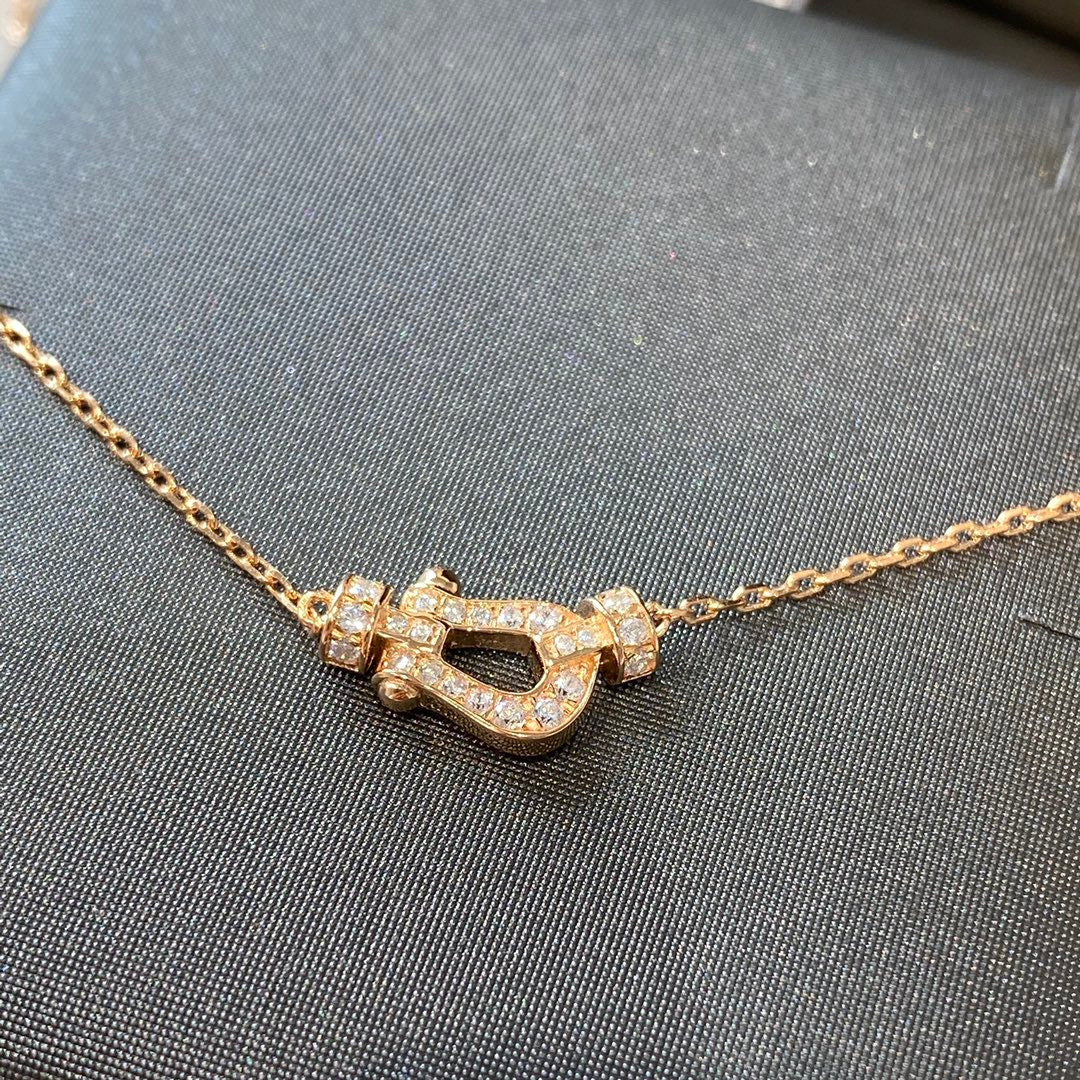 [Panda Jewelry]FORCE 10 DIAMOND PINK GOLD NECKLACE MINI MODEL