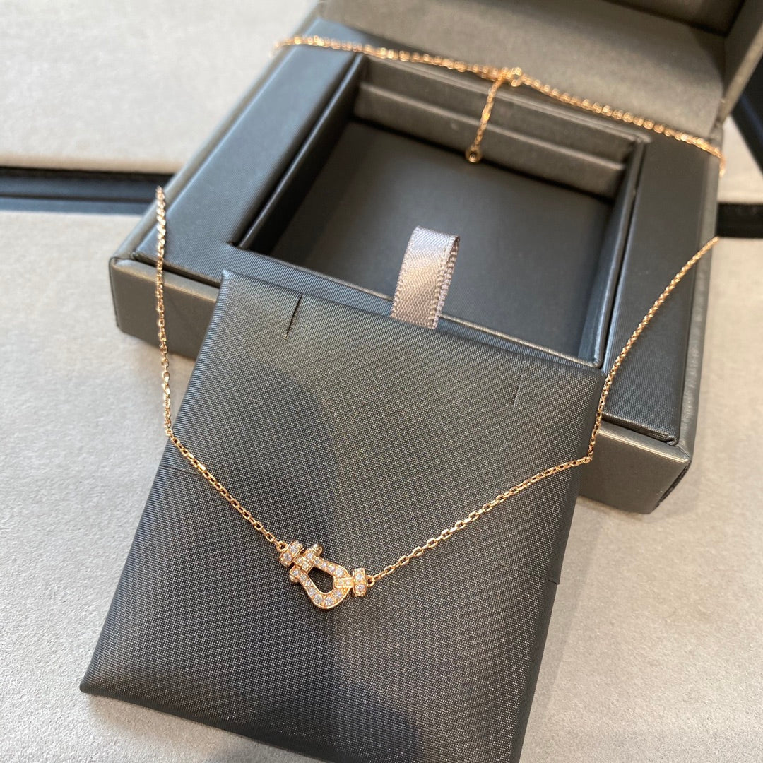 [Panda Jewelry]FORCE 10 DIAMOND PINK GOLD NECKLACE MINI MODEL