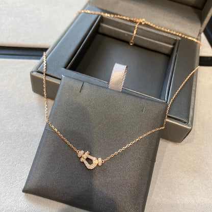 [Panda Jewelry]FORCE 10 DIAMOND PINK GOLD NECKLACE MINI MODEL
