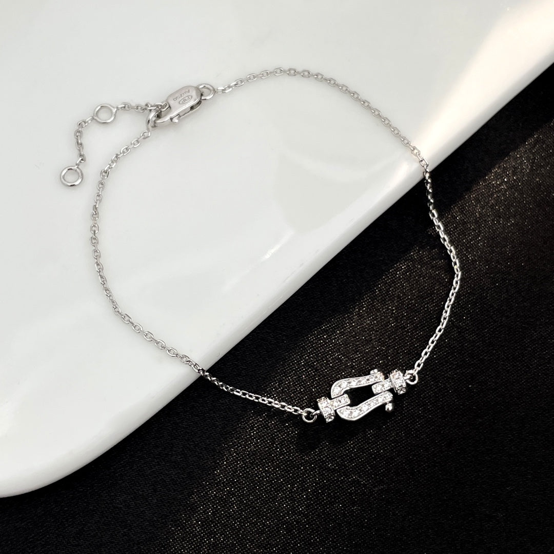 [Panda Jewelry]FORCE 10 FULL DIAMOND BUCKLE CHAIN LINK MINI MODEL