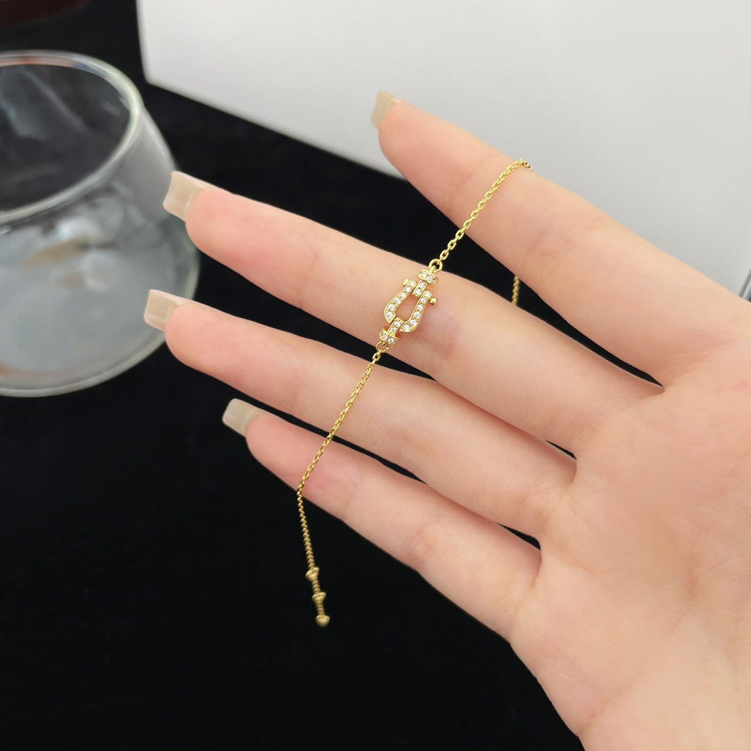[Panda Jewelry]FORCE 10 FULL DIAMOND BUCKLE CHAIN LINK MINI MODEL